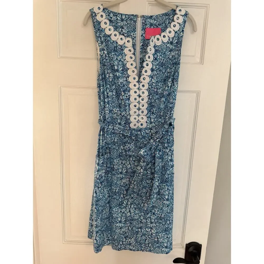 Lilly Pulitzer Gulianna Stretch Cotton Shift Dress size 14 Pockets EUC - Picture 13 of 13